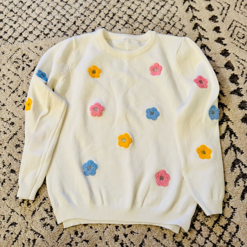 Floral Embroidered Women's Sweater